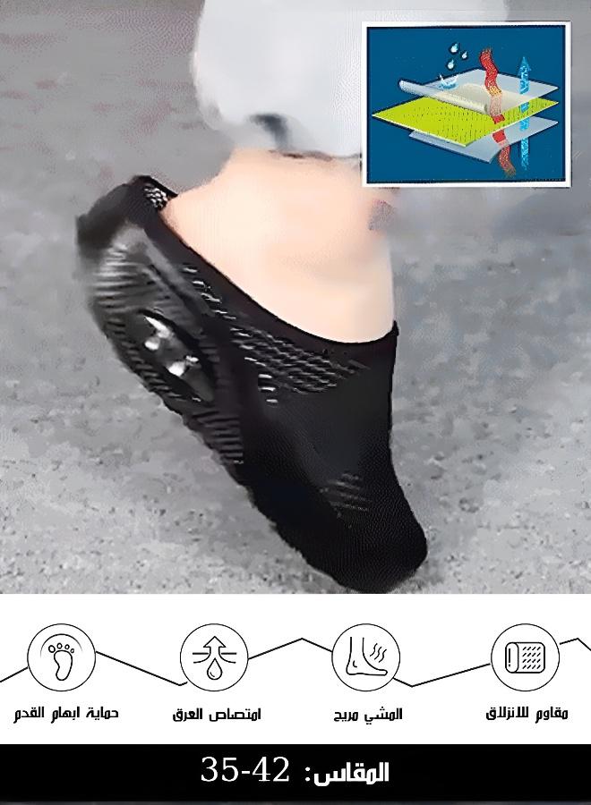 Women's Breathable Mesh Semi-Open Thick-Soled Casual Shoes - Image 3