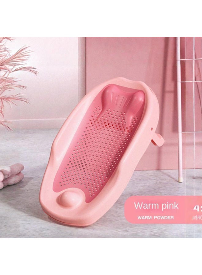 ميني مي مقعد استحمام قابل للطي لحديثي الولادة | وردي | تصميم مريح | كرسي استحمام قابل للطي | مضاد للانزلاق | سيليكون | من 0 إلى 6 أشهر | ملحقات استحمام للأطفال | إسفنجة بحرية فائقة النعومة وحلقة قطنية | سريع الجفاف - Image 2