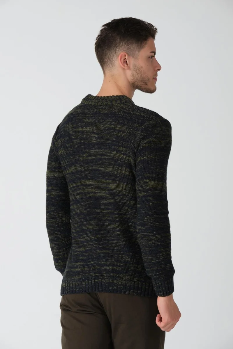 الكسندر جاردي Knitted Patterned Half Turtleneck Sweater