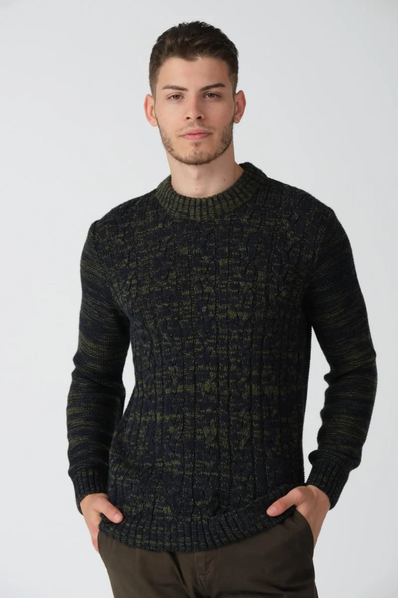 الكسندر جاردي Knitted Patterned Half Turtleneck Sweater