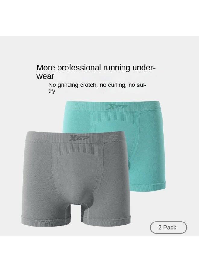 XTEP Moisture-wicking & Quick-drying】2-pack Men's Underwear, Soft And Skin-friendly, Breathable Sports Boxer Shorts For Workout And Running - Image 2