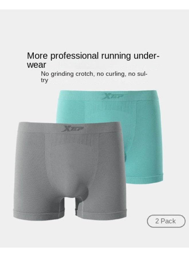 XTEP Moisture-wicking & Quick-drying】2-pack Men's Underwear, Soft And Skin-friendly, Breathable Sports Boxer Shorts For Workout And Running - Image 1