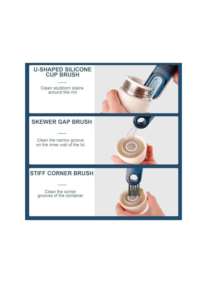 promass 3 in 1 Multifunctional Cleaning Brush, 3 in 1 Tiny Bottle Cup Lid Detail Brush Straw Cleaner Tools Multi-Functional Crevice Cleaning Brush, Multipurpose Bottle Gap Cleaner Brush (3Pcs) - Image 5