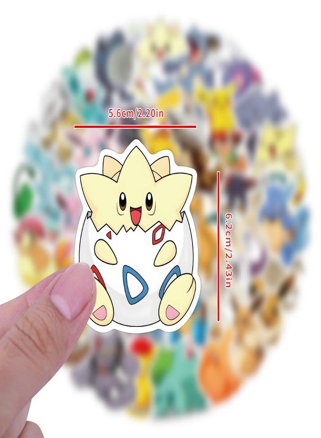 WANVAE 50pcs Cute Anime Cartoon Stickers for Teen Laptop, Cool Monster Waterproof Stickers for Adult Water Bottle, Phone, Computer, Cool Kids Skateboard, Bike, Luggage Graffiti Decal - Image 3