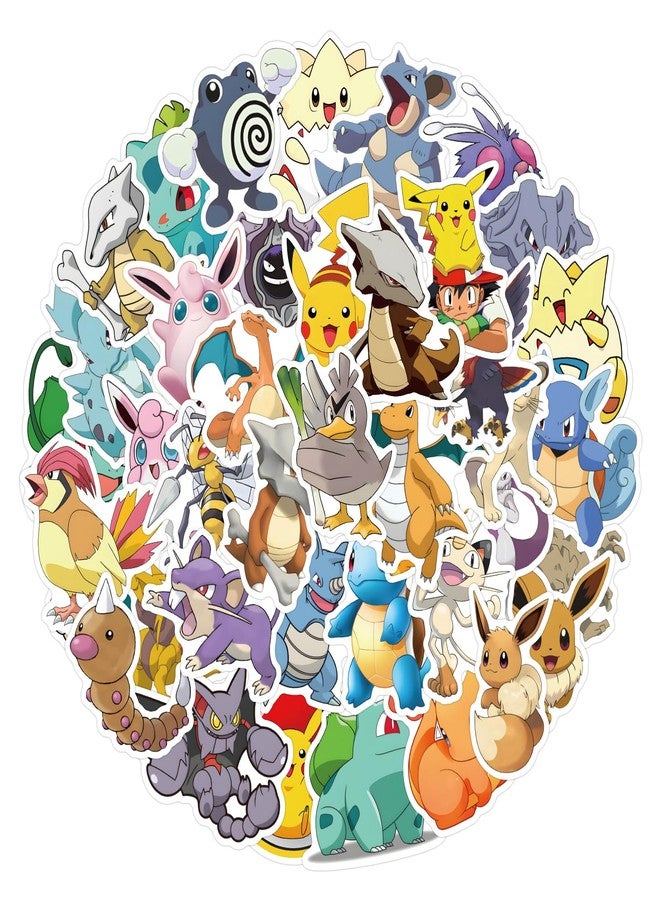 WANVAE 50pcs Cute Anime Cartoon Stickers for Teen Laptop, Cool Monster Waterproof Stickers for Adult Water Bottle, Phone, Computer, Cool Kids Skateboard, Bike, Luggage Graffiti Decal - Image 2