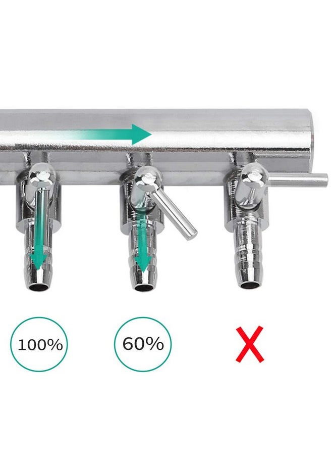 Pawfly Pawfly 8-Way Aquarium Air Flow Control Lever Valve Chromium Copper Distributor Fish Tank Splitter Pump Accessories  - Image 5