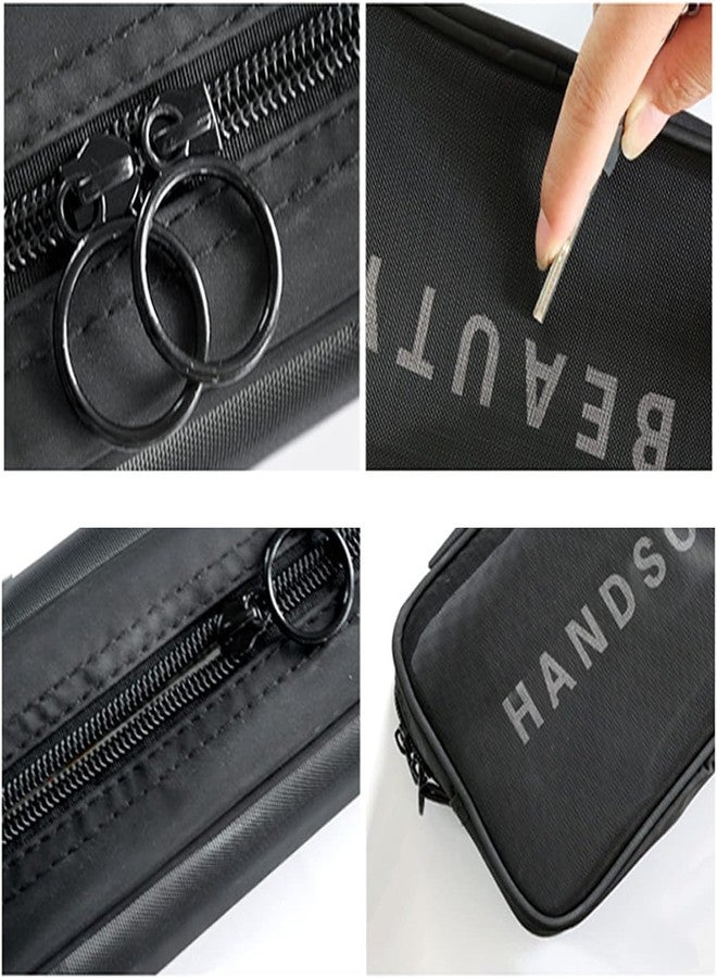 NIRVIK 3 Pieces Travel Mesh Makeup Bags Set See Through Travel Toiletry Organizer Bag Zipper Pouch Cosmetic Case for Women Camping Business Trip - Image 2