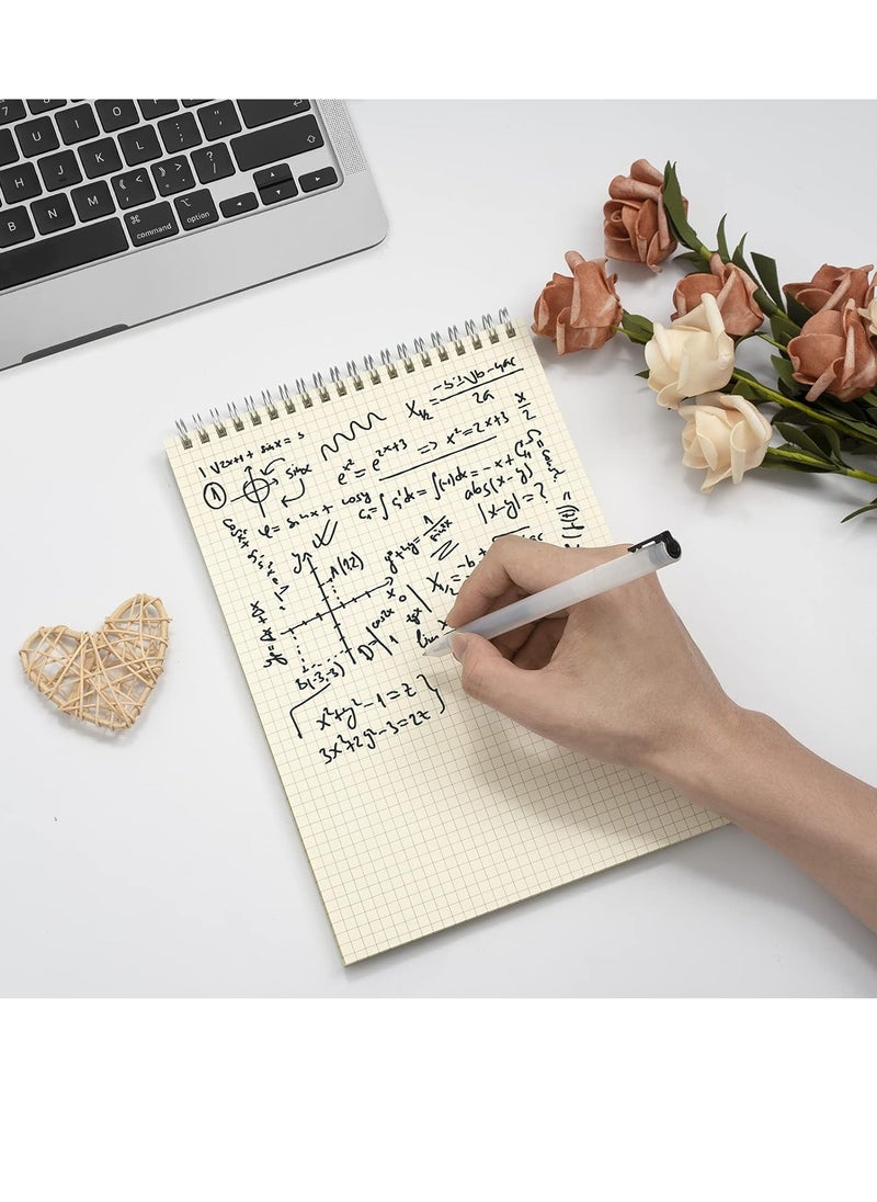 SYOSI - Lined Spiral Notebook 10 Pcs Top Spiral Notebook 8.5x11 A5 Size 80 Sheets White Paper with Line Steno Notebooks for Students School University Office Twin-Wire Binding - Image 1