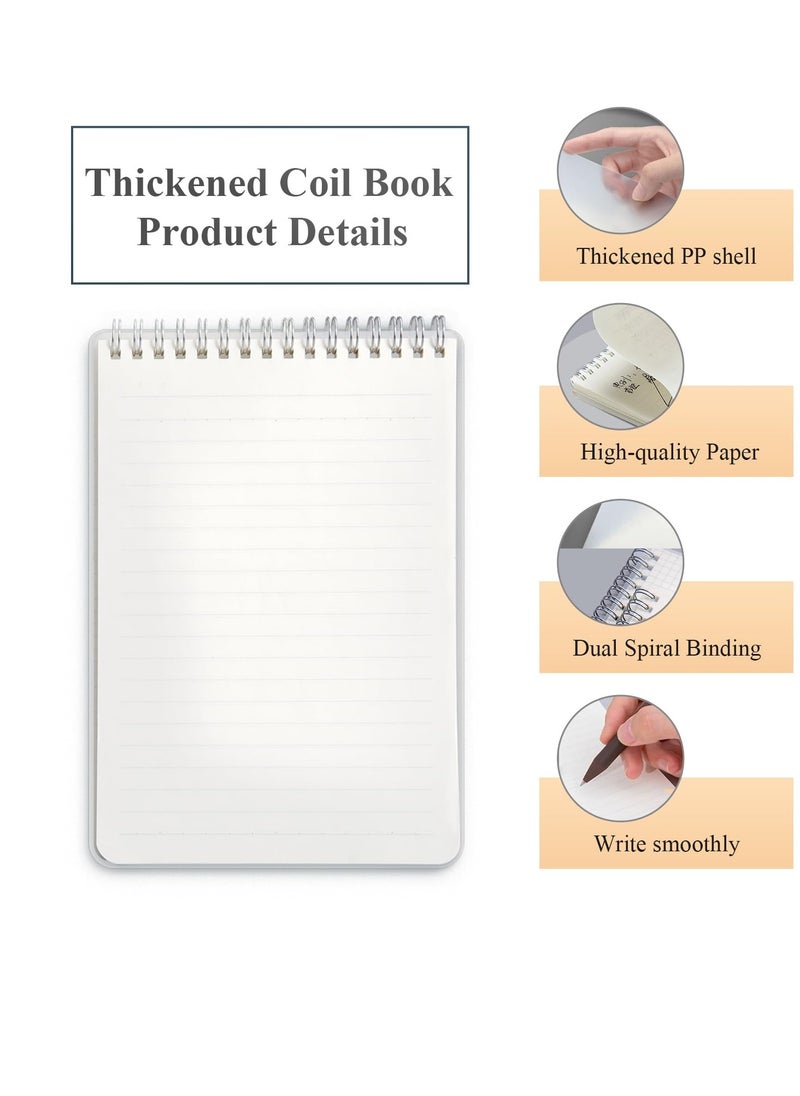SYOSI - Lined Spiral Notebook 10 Pcs Top Spiral Notebook 8.5x11 A5 Size 80 Sheets White Paper with Line Steno Notebooks for Students School University Office Twin-Wire Binding - Image 1