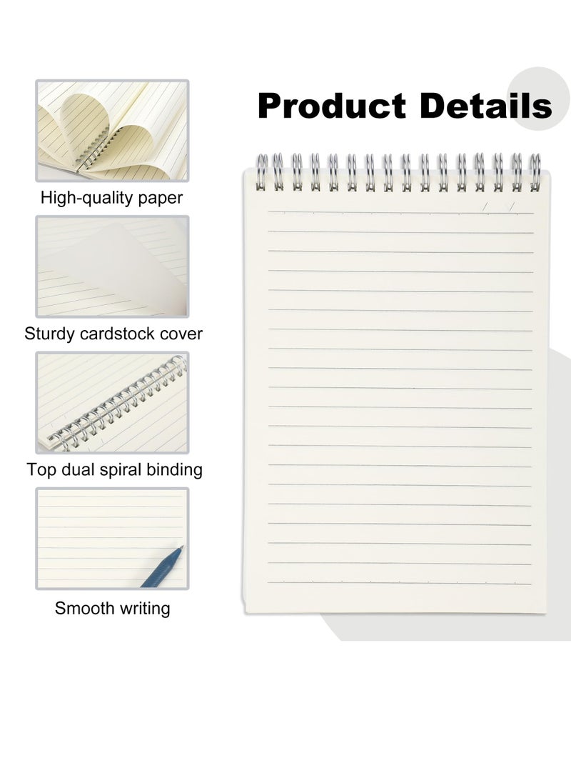 SYOSI - Lined Spiral Notebook 10 Pcs Top Spiral Notebook 8.5x11 A5 Size 80 Sheets White Paper with Line Steno Notebooks for Students School University Office Twin-Wire Binding - Image 1
