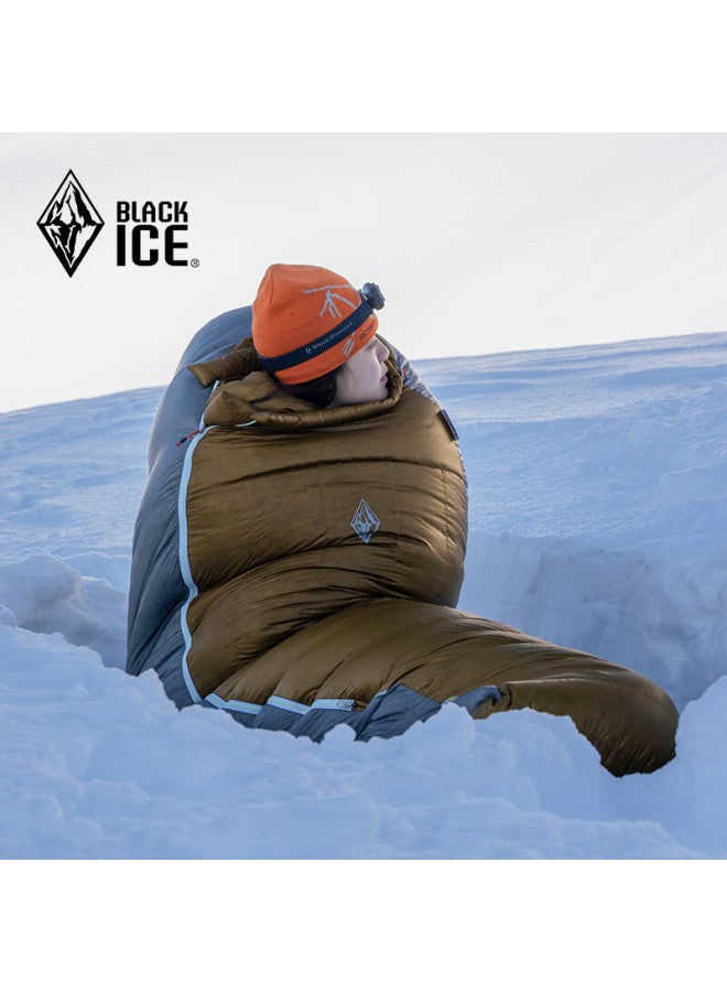 Black Ice Blackice Z Series Lightweight Mummy-style Goose Down Sleeping Bag Camping Sleeping Bag Z400 / Gold / L - Image 4