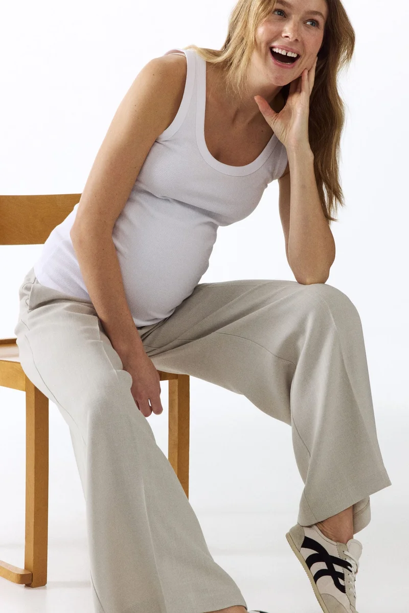 H&M MAMA Wide tailored trousers