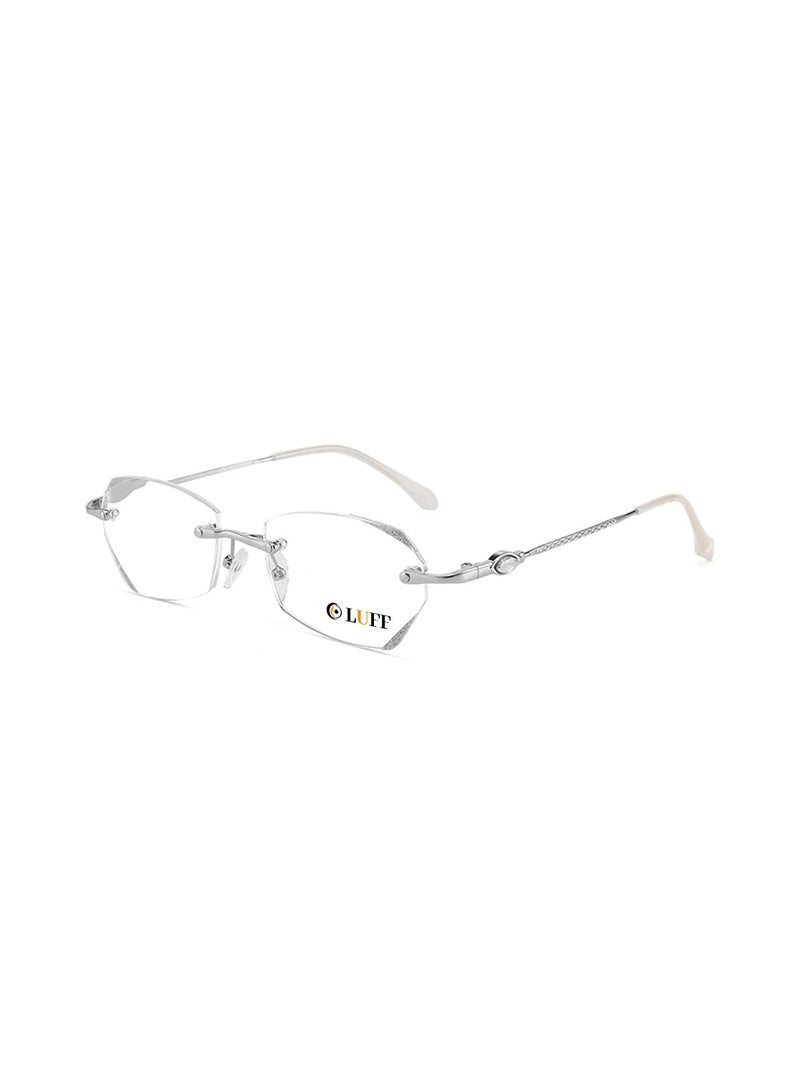 LUFF Rimless Reading Glasses for Women Men Lightweight Blue Light Blocking Readers AntiEyestrain Computer Glasses Case