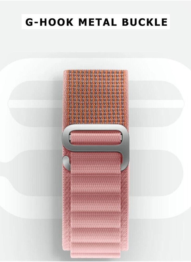 CATANES Alpine Loop Band 20mm Nylon Woven Sport Watch Strap Compatible with Galaxy Watch5 Pro/Galaxy Watch5/Galaxy Watch4/Galaxy Watch4 Classic/Galaxy Watch3/ Galaxy Watch Active 2/Galaxy Watch Active Pink  - Image 2
