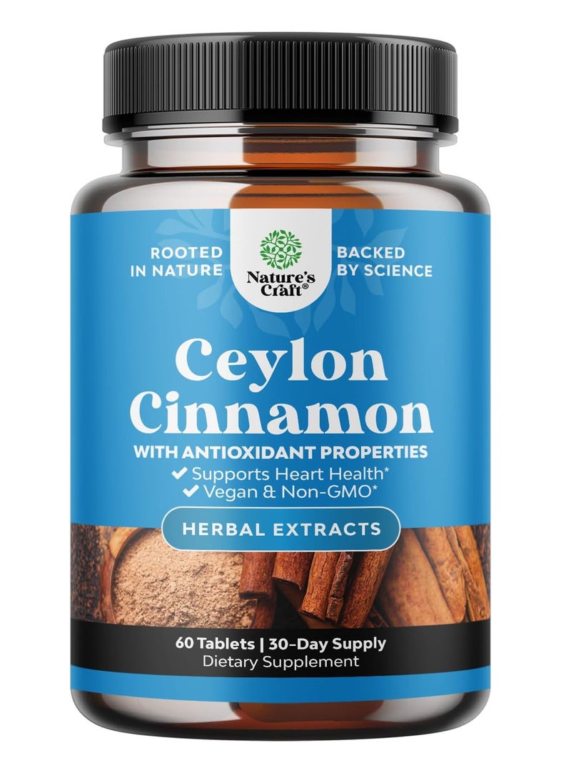 Nature's Craft - Organic Ceylon Cinnamon1000mg 60 Tablets - Image 1