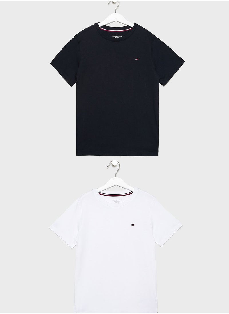 TOMMY HILFIGER - Teen 2 Pack Short Sleeve T-Shirt - Image 1