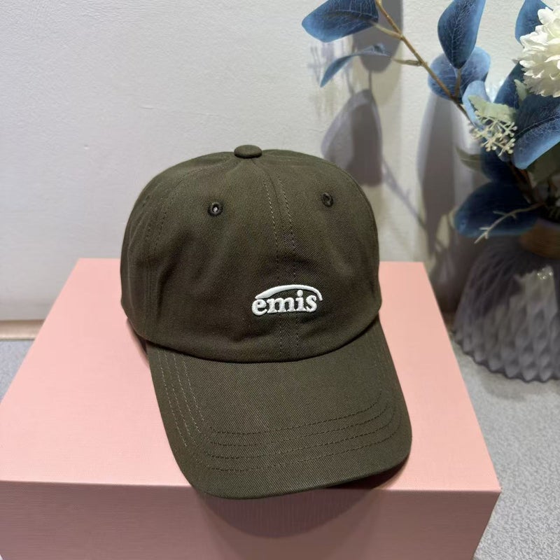 Emis Korean Style Unisex Fashionable Casual Baseball Cap with Letter E - Versatile and Trendy - Image 1