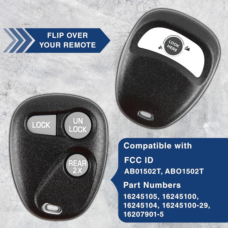 KeylessOption Keyless Entry Remote Control Car Key Fob Replacement for 16245100-29 - Image 5