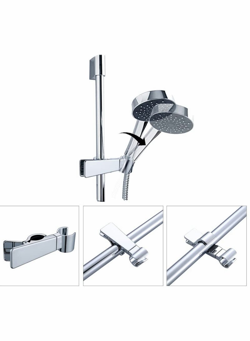 Adjustable Shower Head Holder for Slide Bar, Universal 20-25MM O.D Rail Bracket Hand Arm Adapter Slider Clamp Bathroom Replacement Sprayer Mount  - Image 2