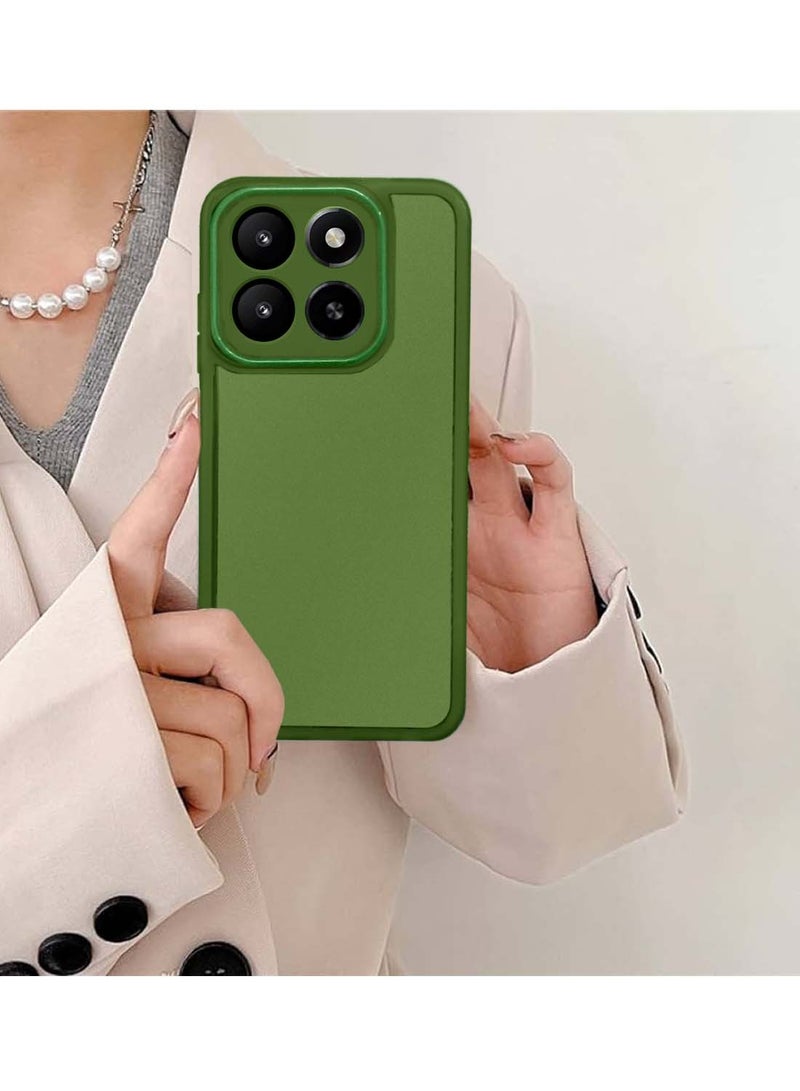 دبليو تيك Honor X5b 4G 2024 هاتف ناعم شفاف TPU سيليكون فائق النحافة أنيق مطلي بالكهرباء كاميرا الحدود الخلفية غطاء القضية - زيتوني - Image 4