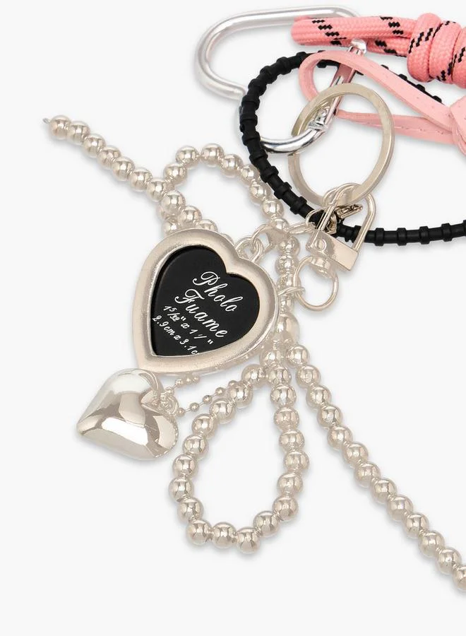 Flora Bella By Shoexpress PINK Heart Charm Keychain for Women | Best Price UAE