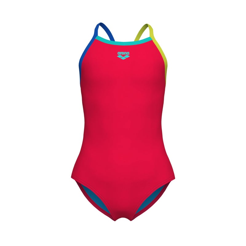 ARENA Feel Girls Junior Light Drop Back Solid Swimsuit Waterfeel Comfortable One Piece Suit Pool or Beach US Size 1416 Jr30 Fluo RedBlue ChinaSoft Green