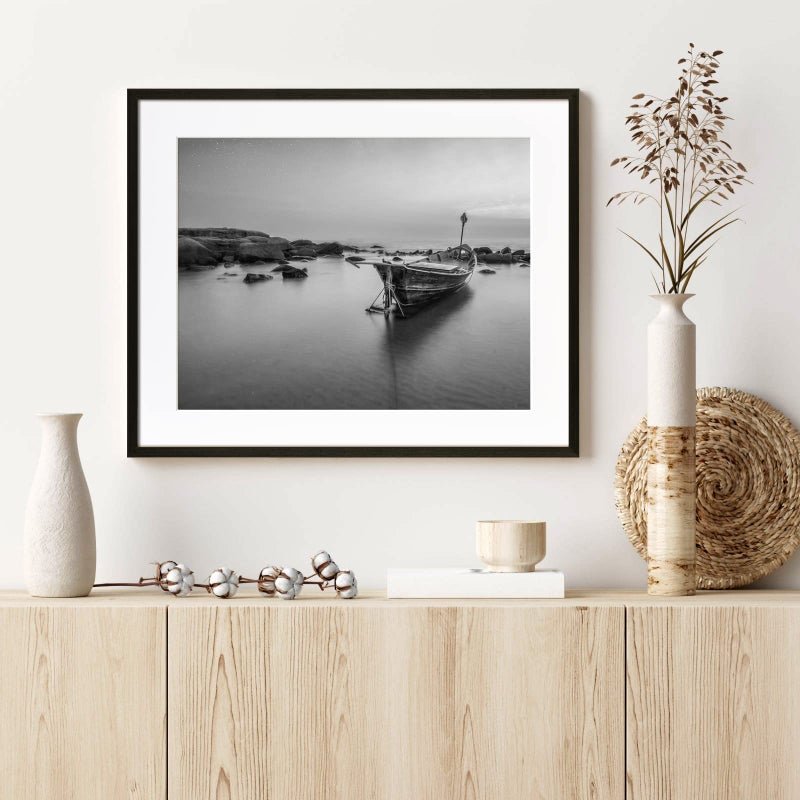 Yaetm 20x24 Black Wood Picture Frame with Mat for 16x20 Set of 2, Solid Wood Frame for Photos, Posters & Art Prints, Horizontal and Vertical Wall Mount (2 pack, Anthracite Black) - Image 5