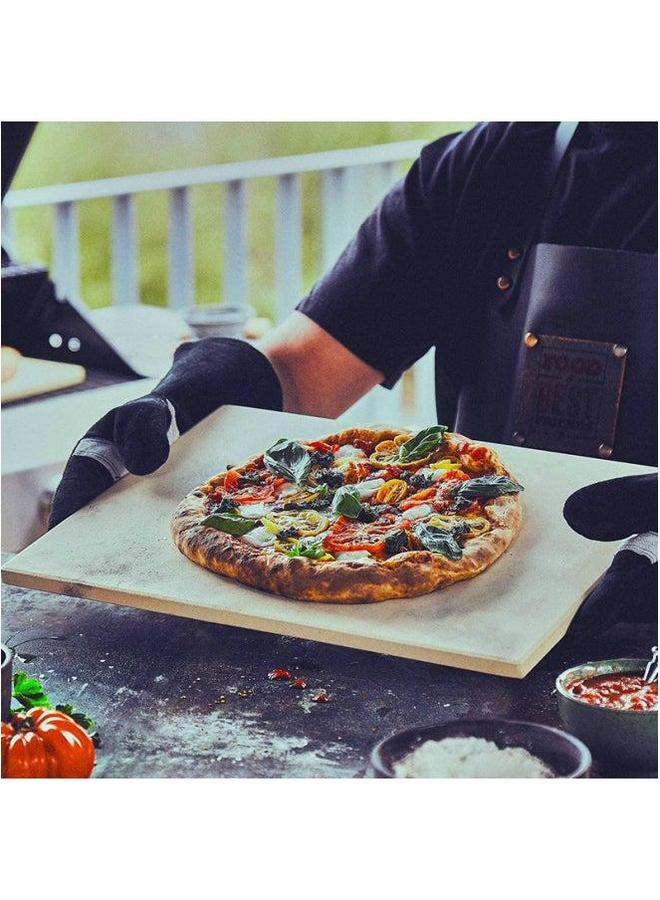 حجر بيتزا مربع للشواء والخبز من الكورديريت - درجة حرارة عالية - صينية خبز بمواصفات: 265*255*8 مم - Image 3