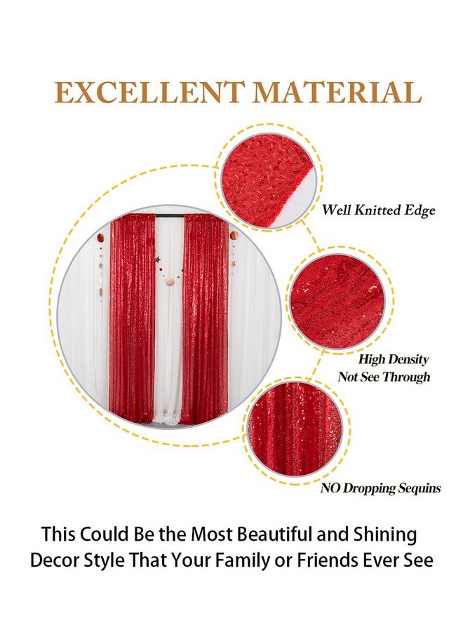 ShinyBeauty - Sequin Backdrop Curtain 2 Panels 2Ftx8Ft Photo Background Glitter Photography Back Drop Cover Wedding Decorations 190417S - Image 1