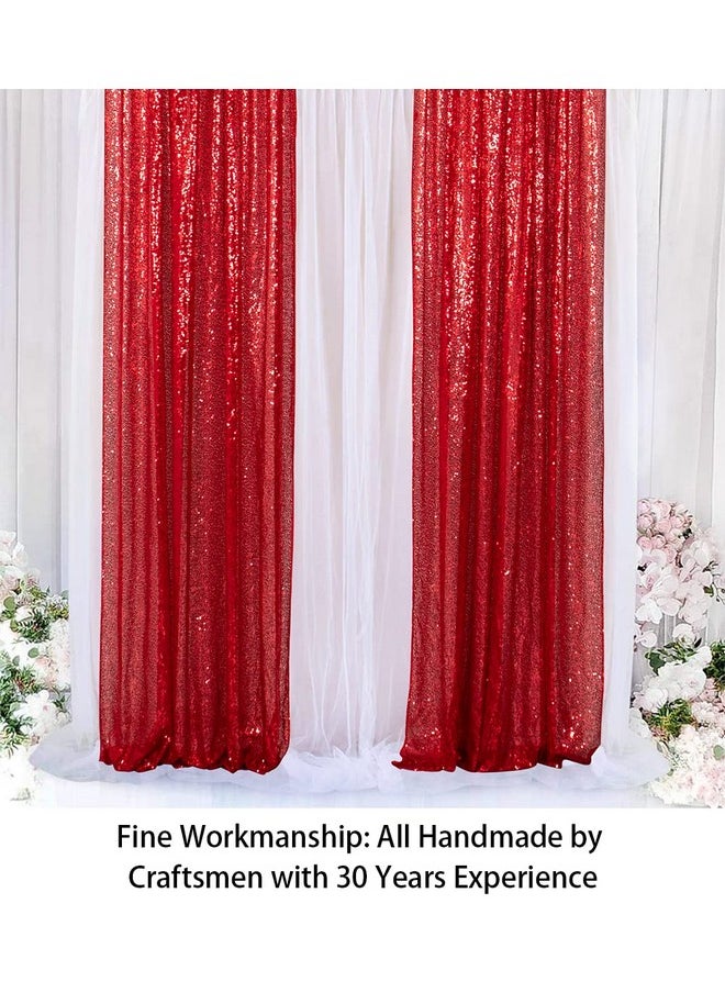 ShinyBeauty Sequin Backdrop Curtain 2 Panels 2Ftx8Ft Photo Background Glitter Photography Back Drop Cover Wedding Decorations 190417S  - Image 4