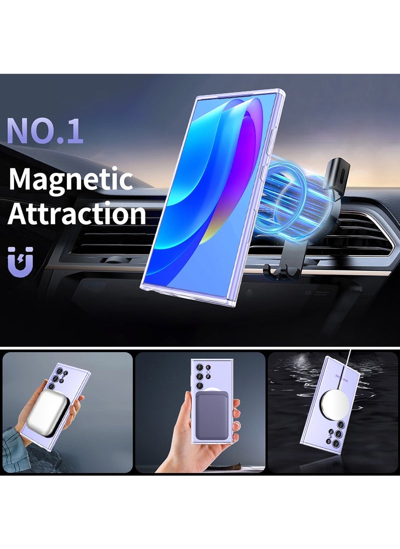 X-level Samsung Galaxy S24 Ultra Magsafe Case, Support Wireless Charging Slim Thin Magnetic Cover Anti Scratch Shockproof Hard Transparent Phone Case, Compatible with Samsung Gakaxy S24 Ultra 6.8 Inch  - Image 2