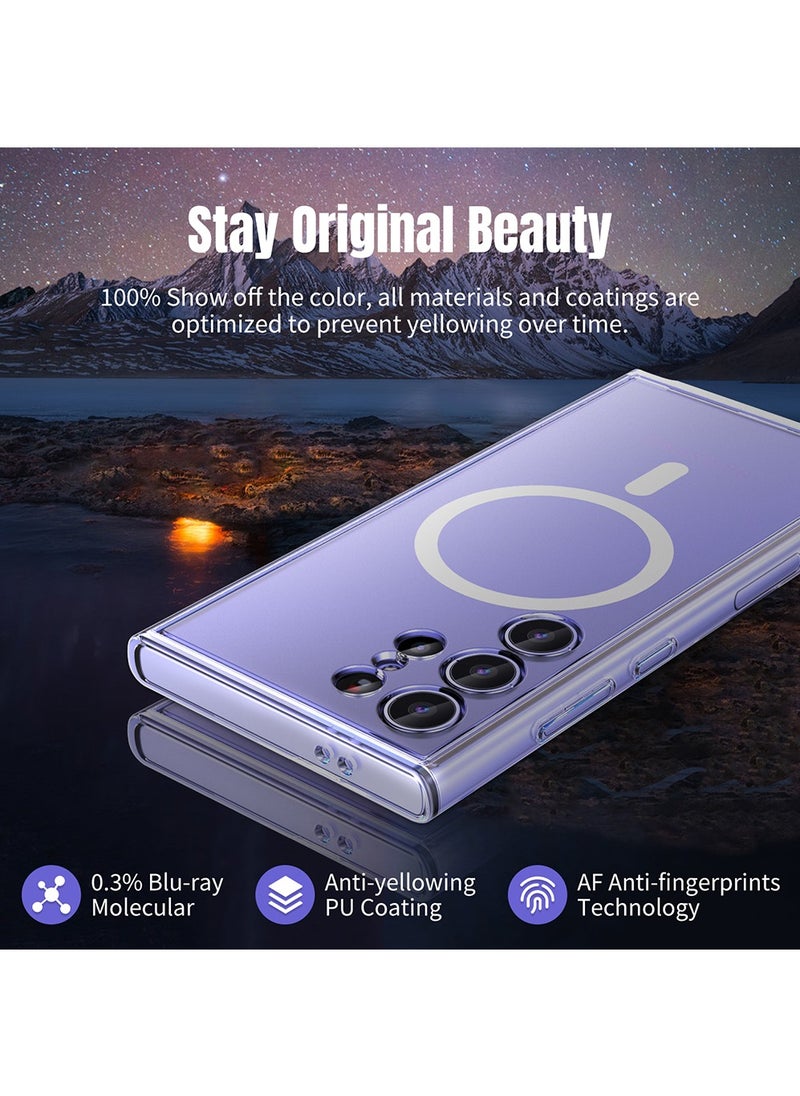 X-level Samsung Galaxy S24 Ultra Magsafe Case, Support Wireless Charging Slim Thin Magnetic Cover Anti Scratch Shockproof Hard Transparent Phone Case, Compatible with Samsung Gakaxy S24 Ultra 6.8 Inch  - Image 3
