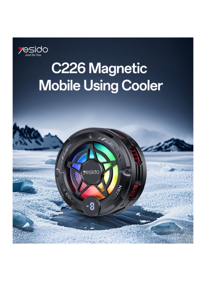 Yesido C226 Semiconductor Refrigeration Fast Cooling With LED Status Display Magnetic Mobile Phone Cooler - Image 5