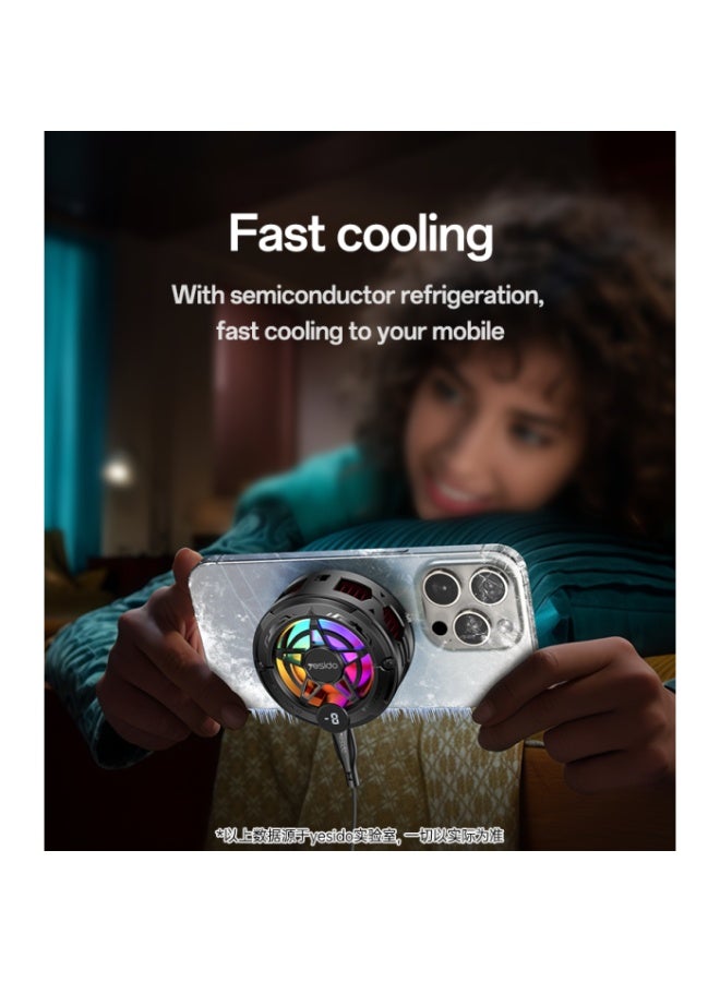 Yesido C226 Semiconductor Refrigeration Fast Cooling With LED Status Display Magnetic Mobile Phone Cooler - Image 3