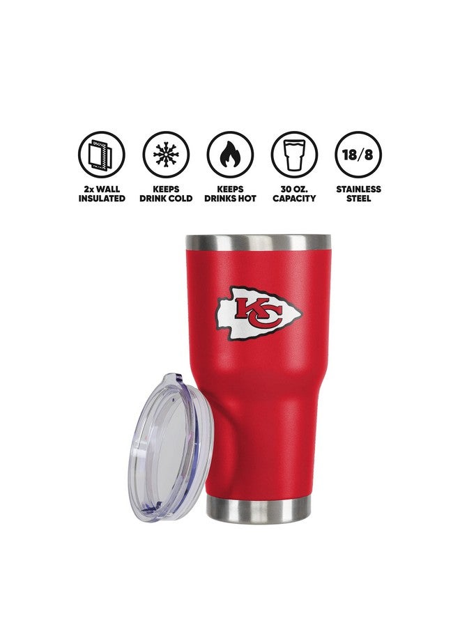FOCO Kansas City Chiefs NFL Team Logo 30 oz Tumbler - Red - Image 2