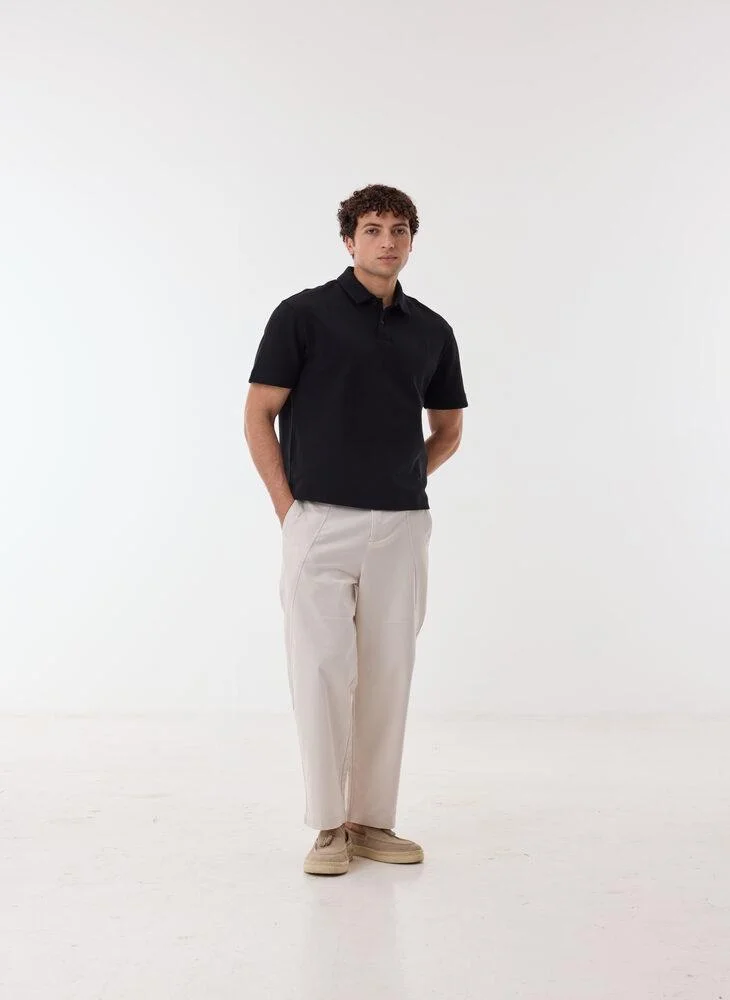 أشيتا فرنانديز Malvior Men’s White Relaxed Fit Pants – Cotton Blend Solid Full Length Trousers | Lightweight Smart Casual Waist Button Pants