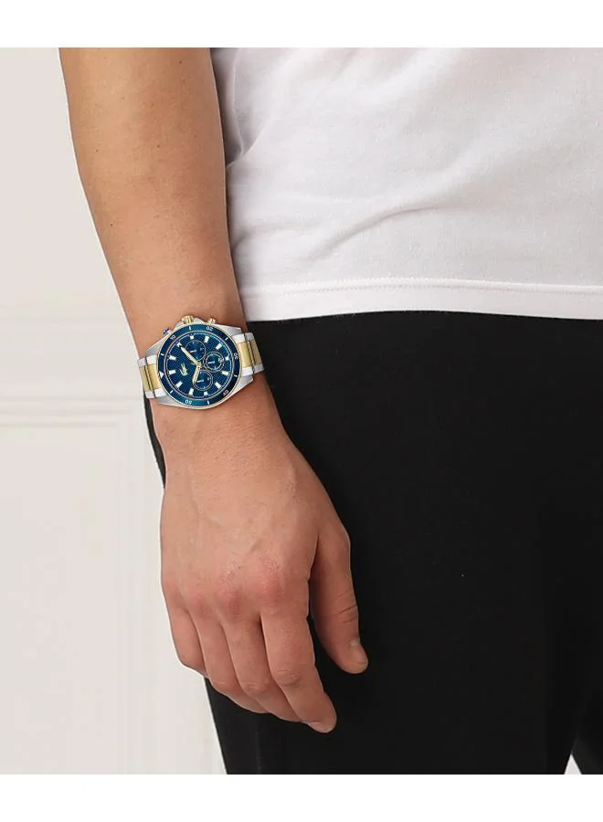 Lacoste  Two Tone Stainless Steel & Blue Aluminum Quartz Fashion Chrono Watch for Men | Best Price UAE