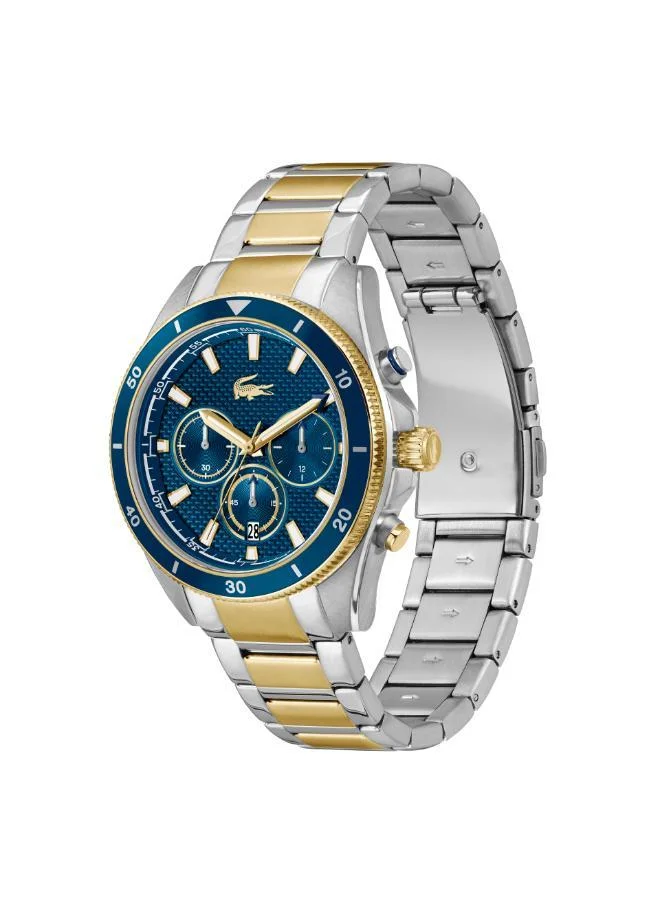 Lacoste  Two Tone Stainless Steel & Blue Aluminum Quartz Fashion Chrono Watch for Men | Best Price UAE
