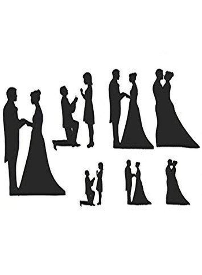 Dycica Wedding Fondant Cutters, Airlxf 9PCS Wedding Cookie Cutter Set for Anniversary/Bridal/Engagement Cake Decorating Sugarcraft Cutting Tool (Wedding Fondant Cutters) - Image 3