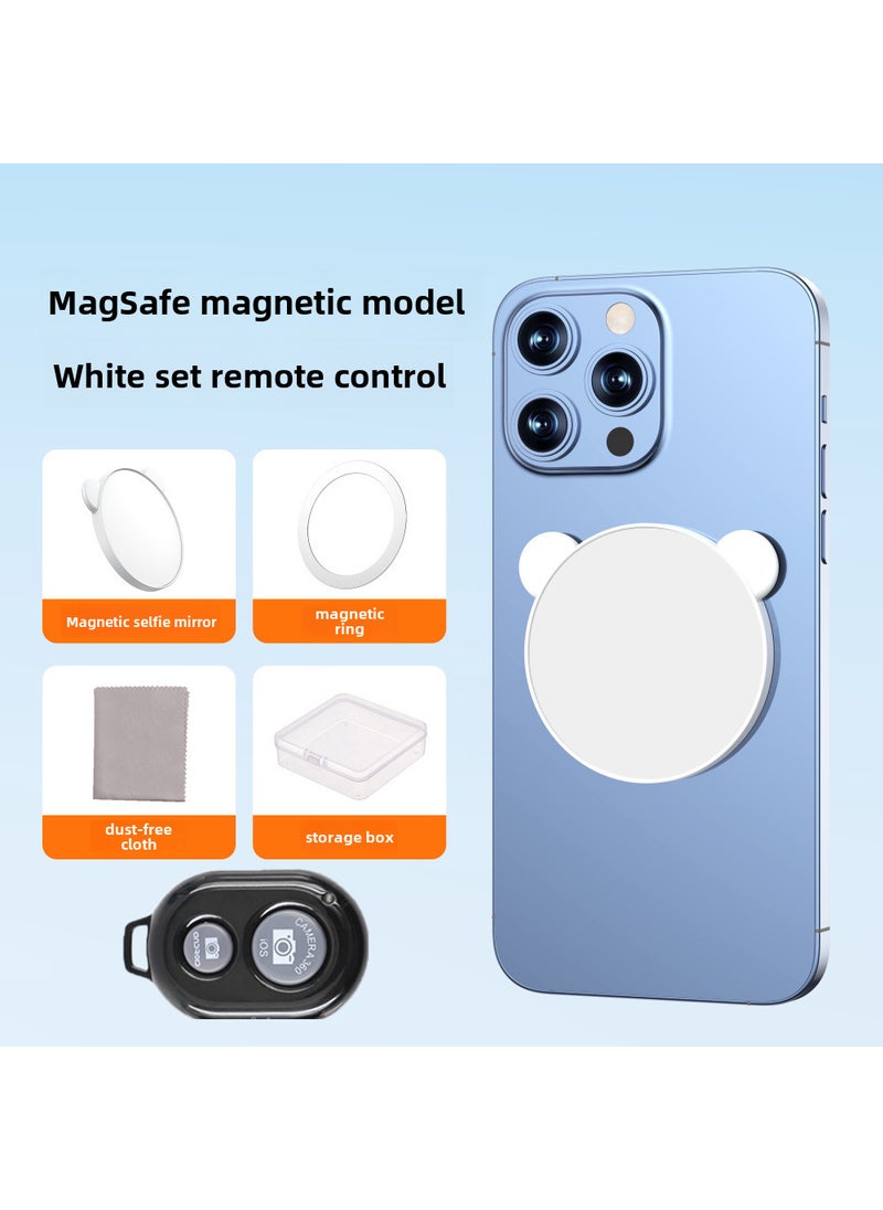 Generic - MagSafe Magnetic Selfie Mirror Universal HD VloggingMagSafe magnetic selftime mirror [white 262] remote control MagSafe magnetic selftime mirror [white 262] remote control - Image 1