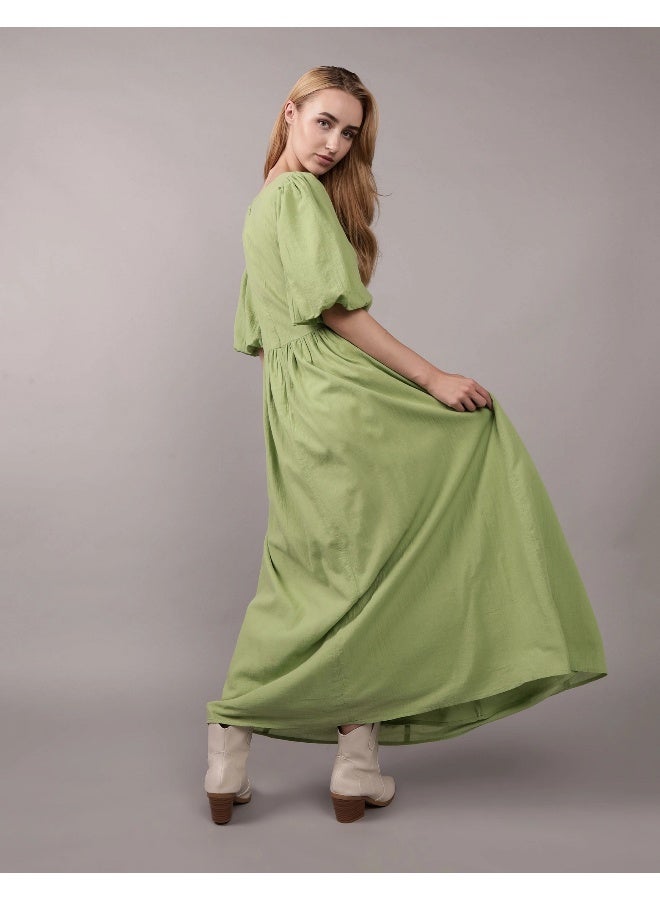 American Eagle Puff Sleeve Maxi Dress  - Image 4