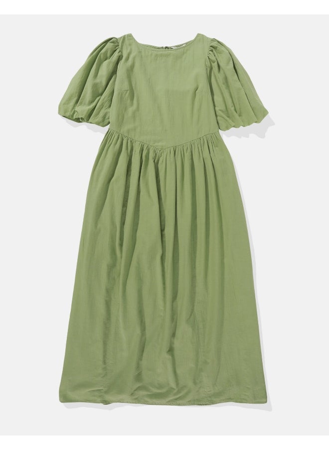 American Eagle AE Puff Sleeve Drop Waist Maxi Dress  - Image 3