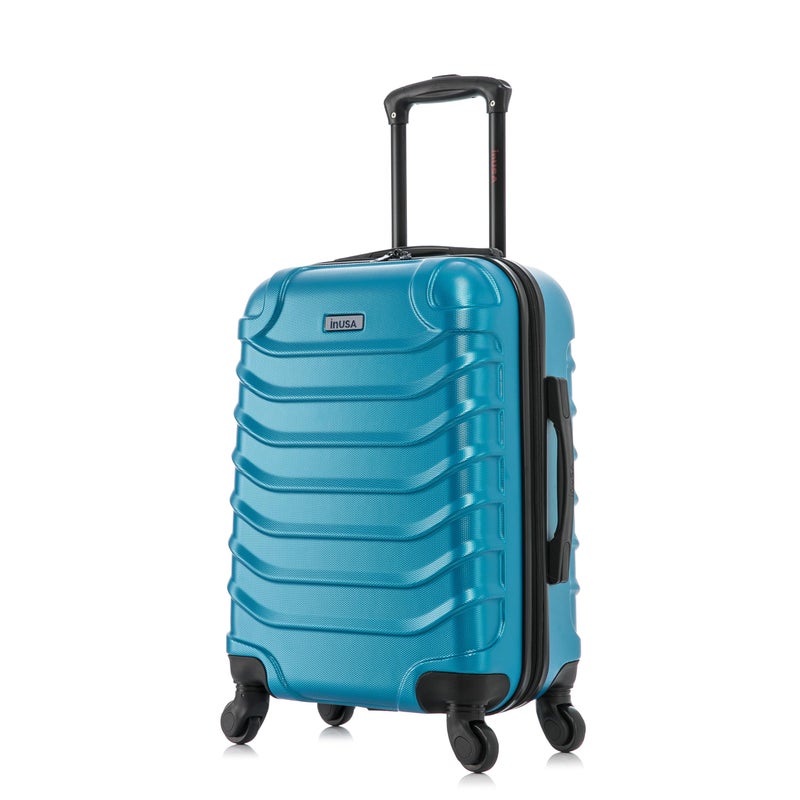 InUSA ENDURANCE Luggage with Spinner Wheels | Spacious Durable Lightweight Hardside Suitcase, Travel Bag with Handle and Trolley | 24-Inch Medium Checked Luggage | Teal - Image 1