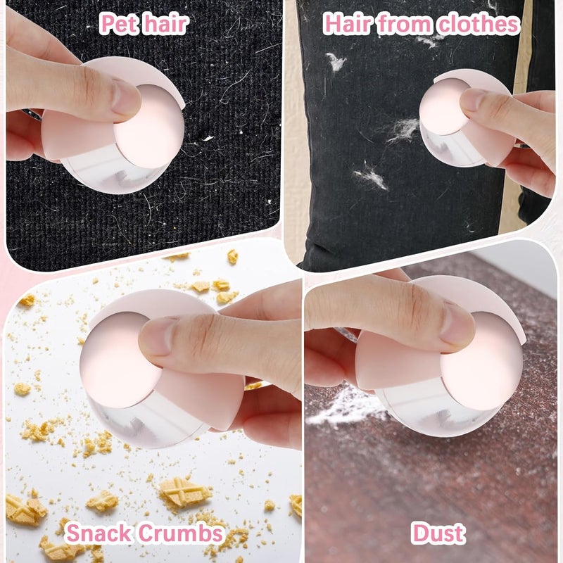 OTIPORTER Washable Reusable Lint Roller Ball Portable Lint Rollers for Pet Hair Reusable Dog Cat Pet Hair Remover for Clothes, Sticky Cleaner, Washable Dust Fuzz Fur Remover for Travel Household - Image 2