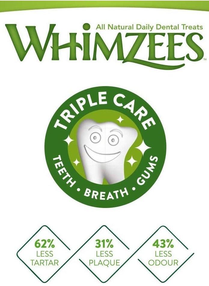 WHIMZEES - Natural Grain Free Dental Toothbrush Dog Treats 48Pcs 360G - Image 1
