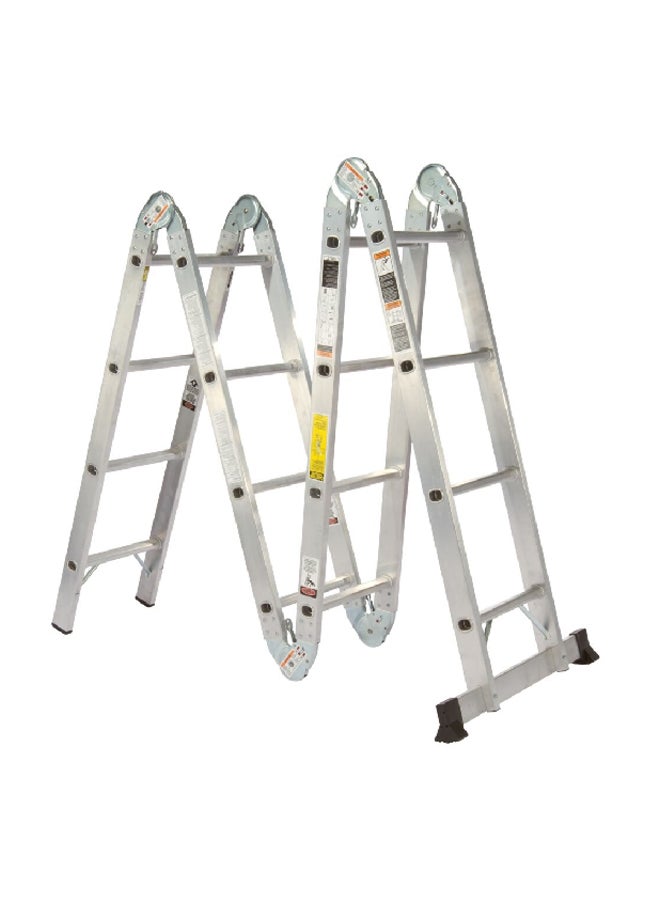 Robinson 3 and 4 Multi-Purpose High Quality Aluminium Ladder Silver 412 cm R-14203