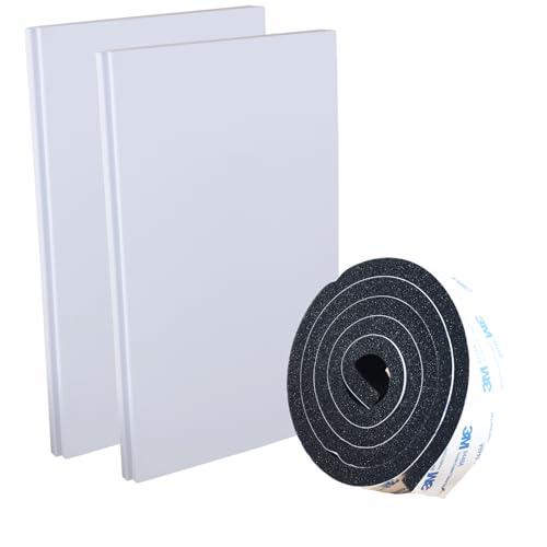 Garpernics Window Air Conditioner Foam Insulation Panels,AC Side Insulating Panel Kit,2 Pack,White, 17in High x 10 in Wide x 1in Thick - Image 3