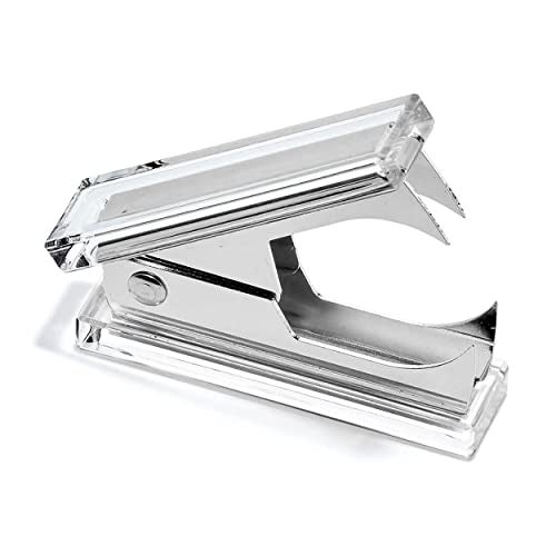 OfficeGoods 3 Piece Acrylic Desk Set - Includes Ruler, Staple Remover, Scissors - Functional & Elegant Desk Accessories - Stationary Tools for Home, Office, and School - Silver - Image 5