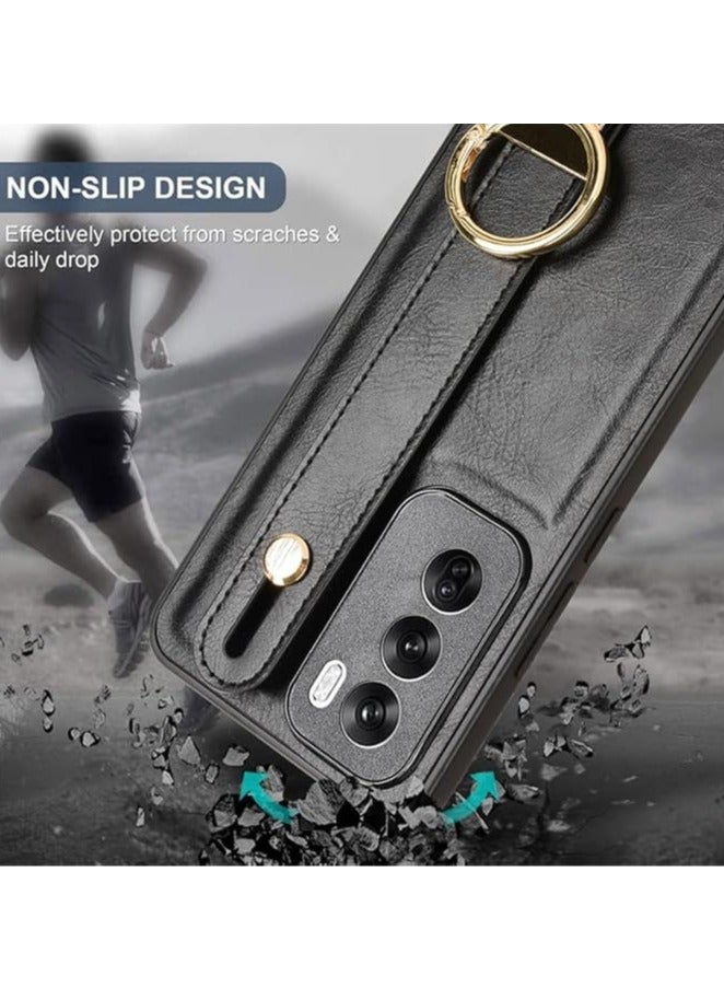 general The case is compatible with the OPPO Reno12 Pro 5G, with lanyard and wristband, PU leather comfortable feel non-slip combo phone case for OPPO Reno12 Pro - Image 3