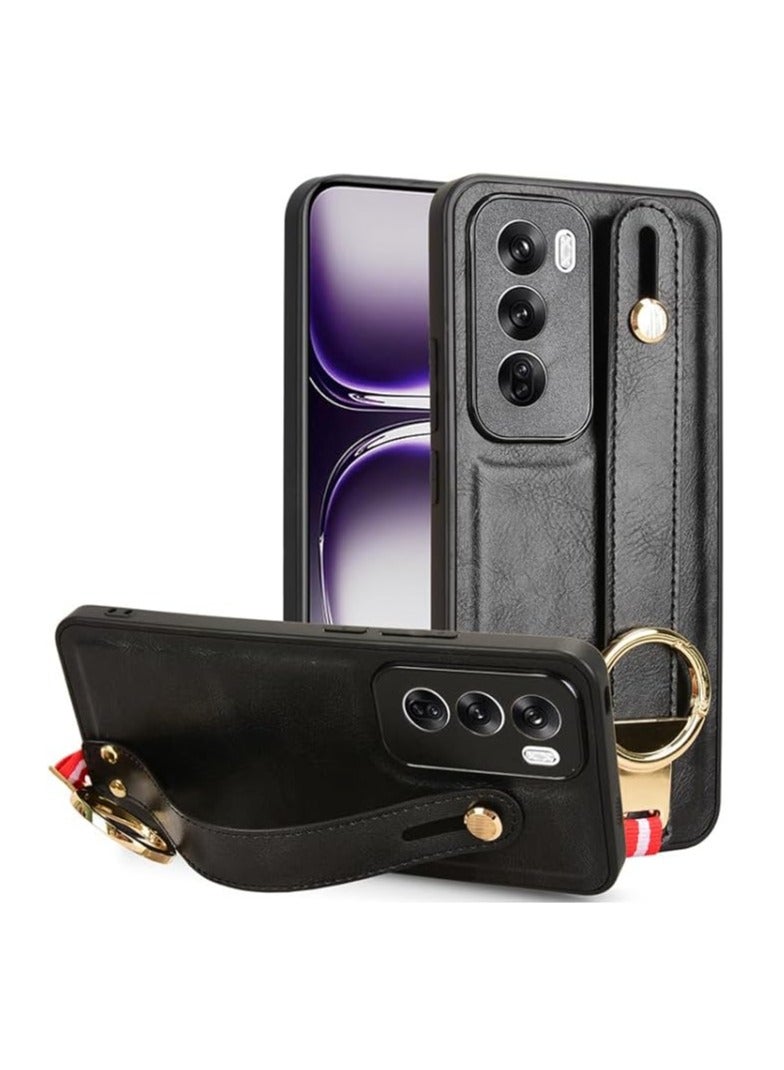 general The case is compatible with the OPPO Reno12 Pro 5G, with lanyard and wristband, PU leather comfortable feel non-slip combo phone case for OPPO Reno12 Pro - Image 1